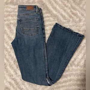 Girl’s BKE Blue Distressed Flare Jeans